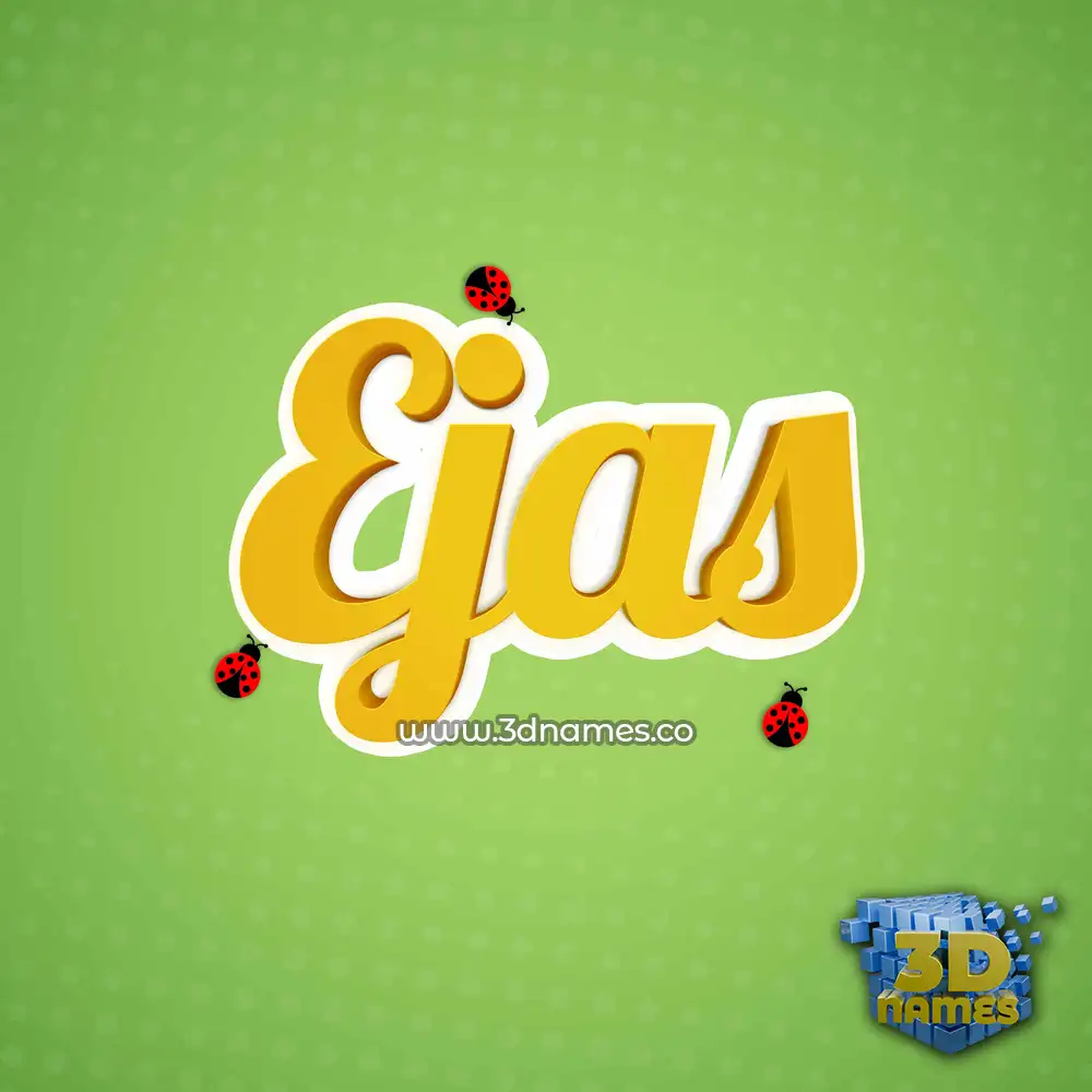 ejas in Ladybugs style - 3D name wallpaper