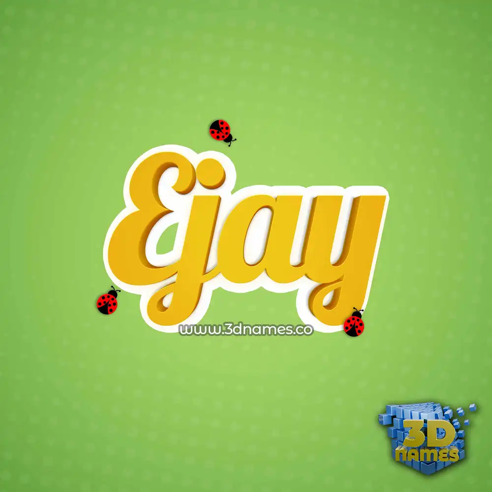 ejay in Ladybugs style - 3D name wallpaper
