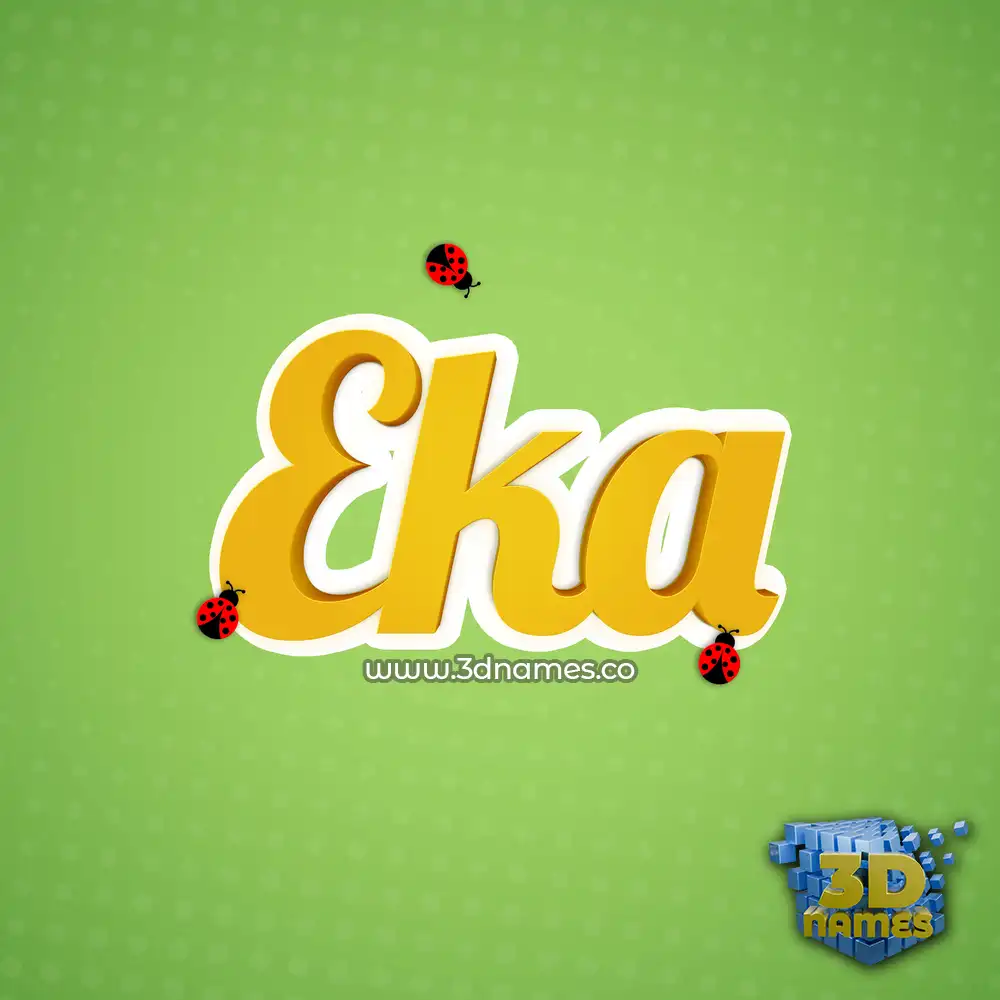 eka in Ladybugs style - 3D name wallpaper