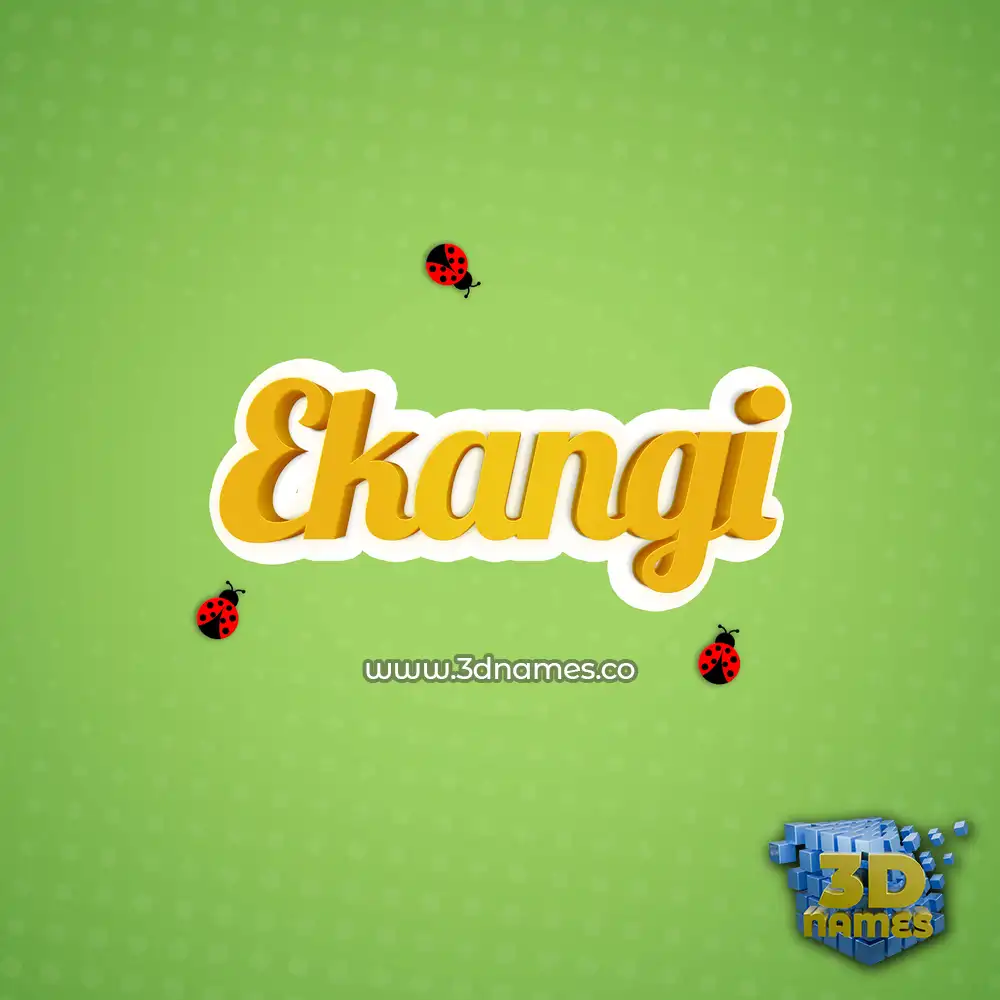 ekangi in Ladybugs style - 3D name wallpaper
