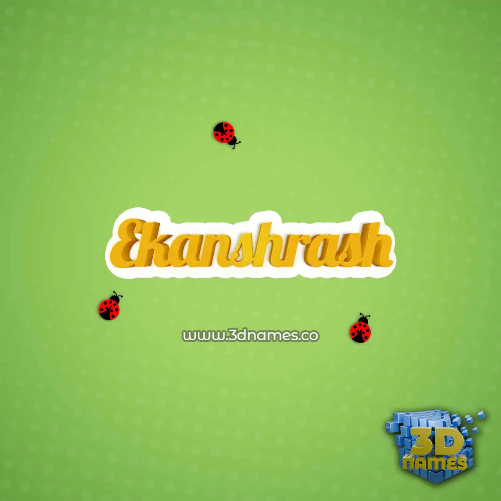 ekanshrash in Ladybugs style - 3D name wallpaper