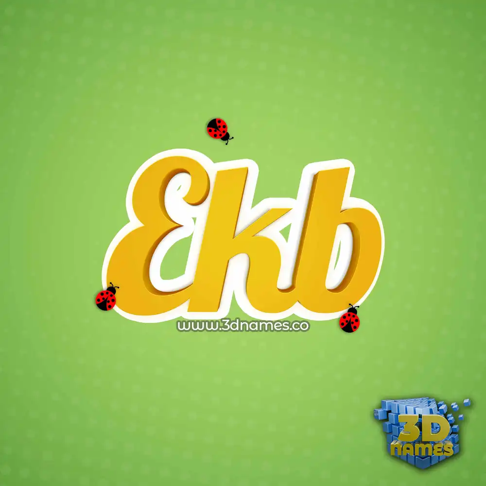 ekb in Ladybugs style - 3D name wallpaper