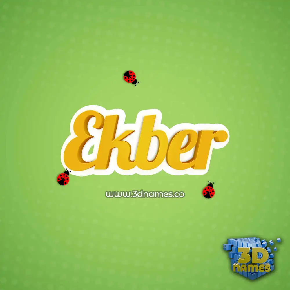 ekber in Ladybugs style - 3D name wallpaper