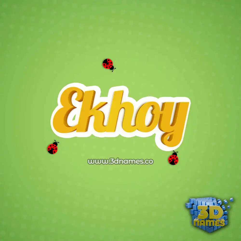 ekhoy in Ladybugs style - 3D name wallpaper