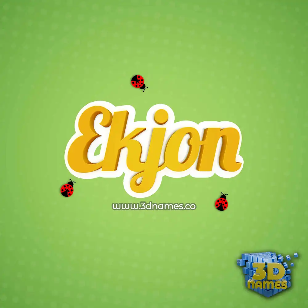 ekjon in Ladybugs style - 3D name wallpaper