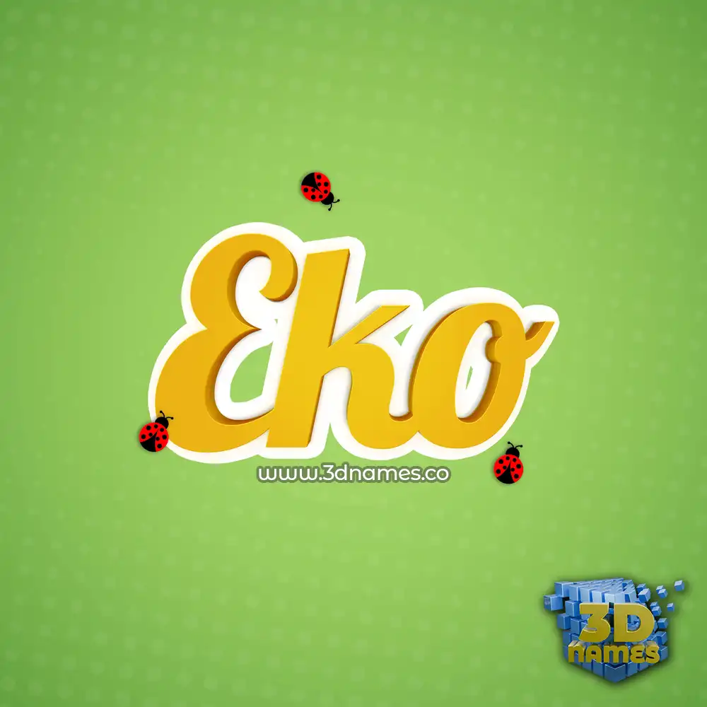 eko in Ladybugs style - 3D name wallpaper
