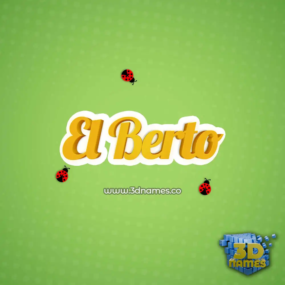 el berto in Ladybugs style - 3D name wallpaper