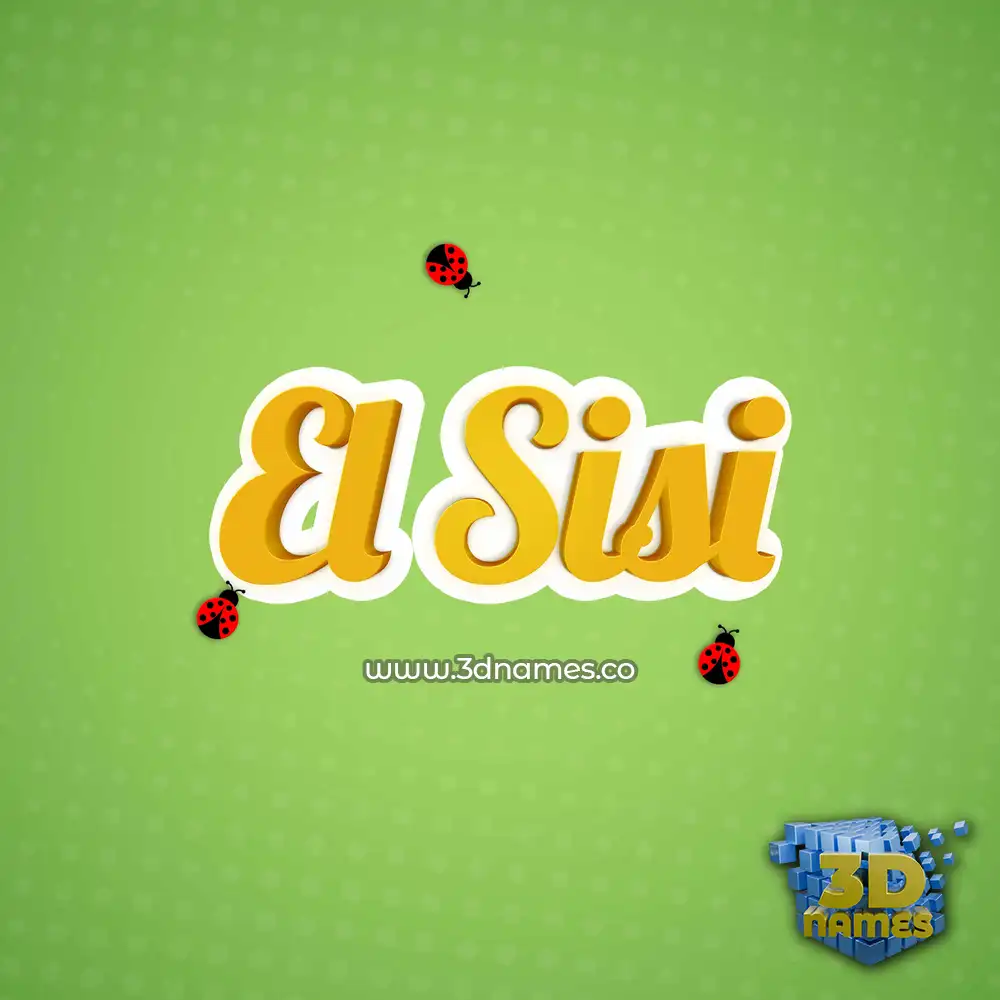 el sisi in Ladybugs style - 3D name wallpaper
