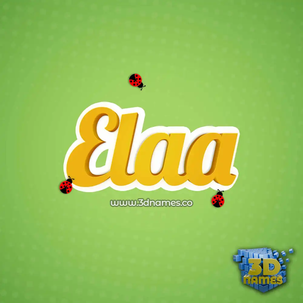 elaa in Ladybugs style - 3D name wallpaper