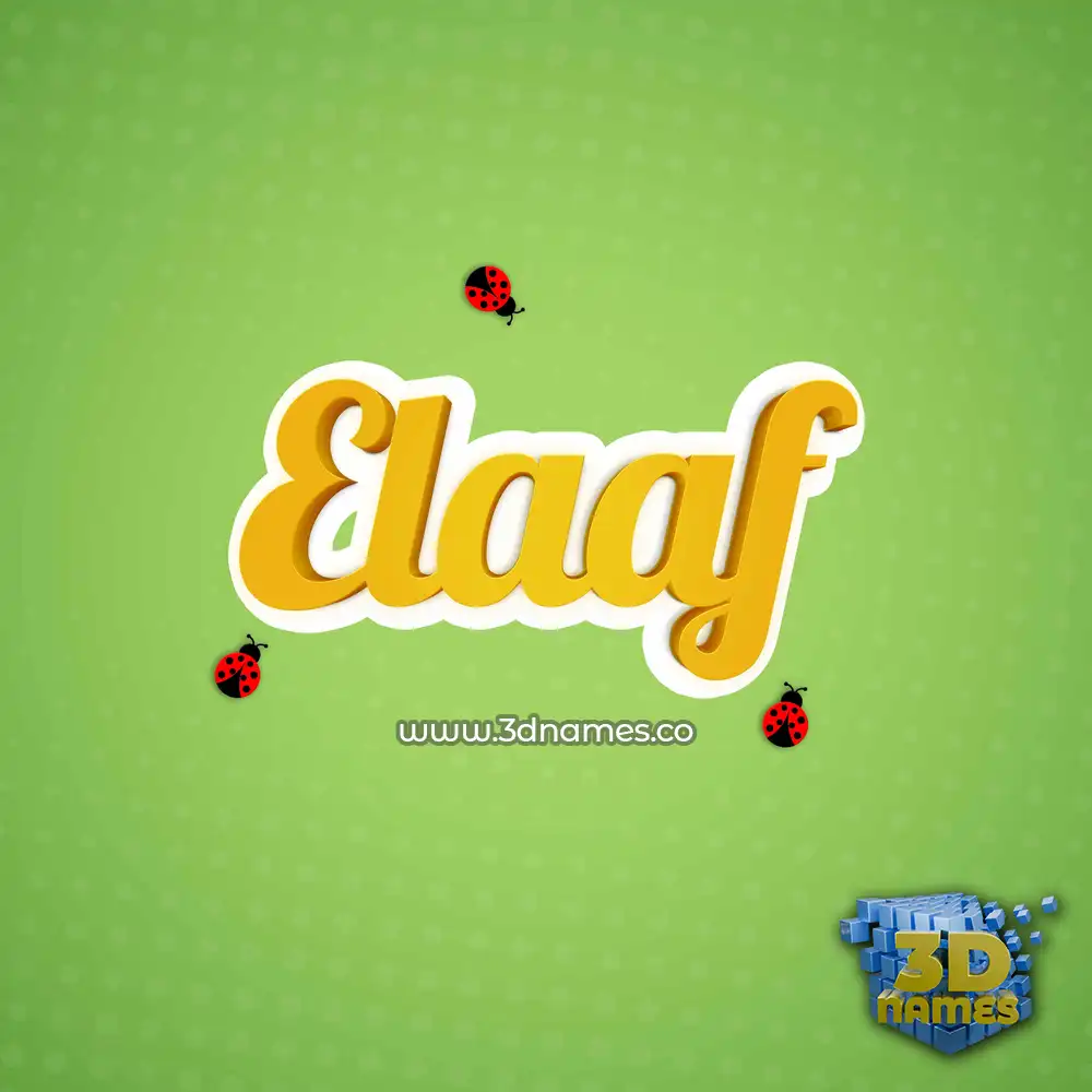 elaaf in Ladybugs style - 3D name wallpaper