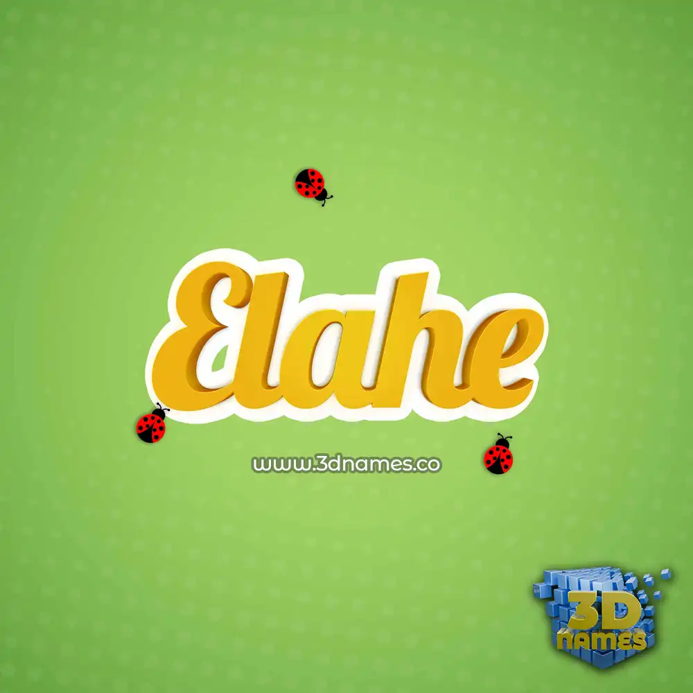 elahe in Ladybugs style - 3D name wallpaper