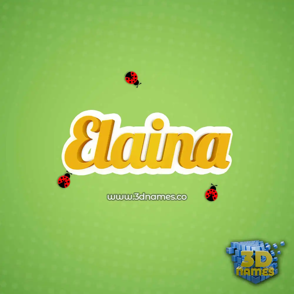 elaina in Ladybugs style - 3D name wallpaper