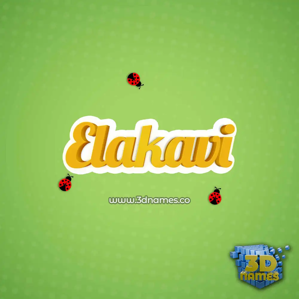 elakavi in Ladybugs style - 3D name wallpaper