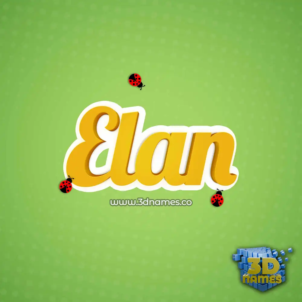 elan in Ladybugs style - 3D name wallpaper