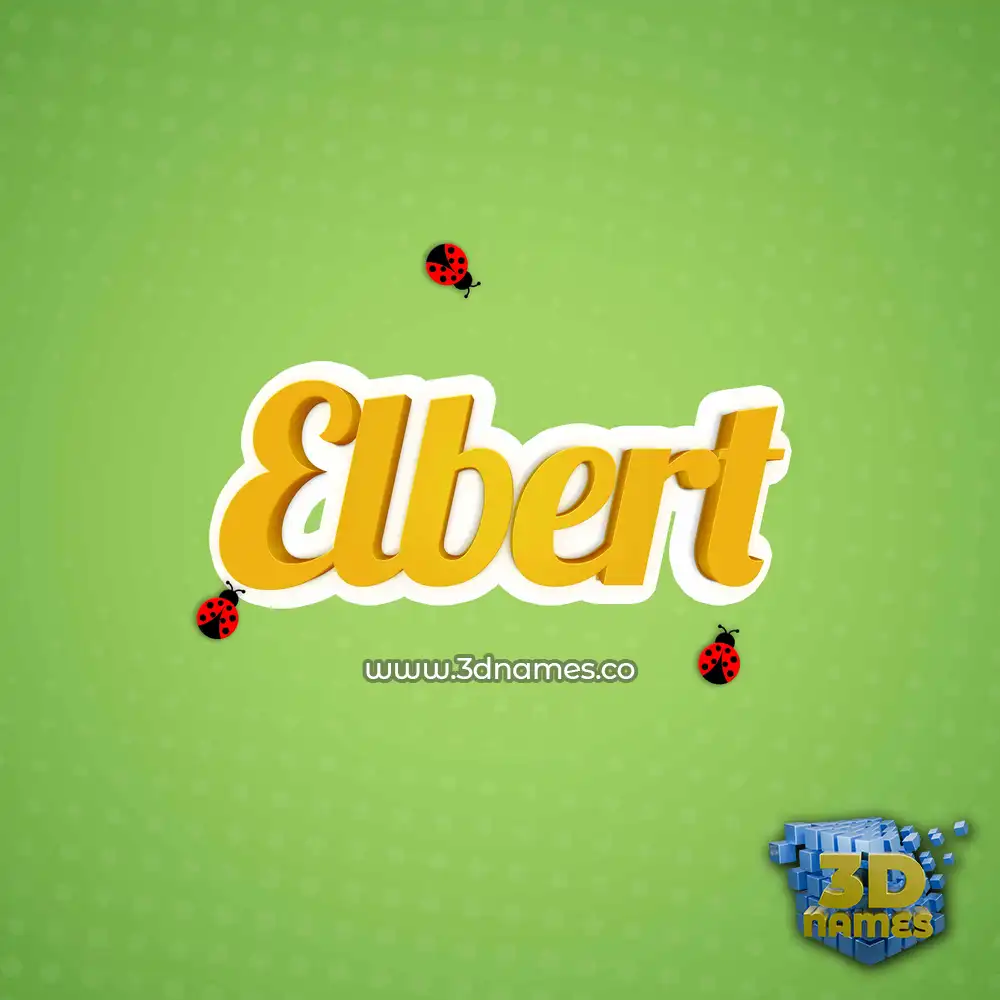 elbert in Ladybugs style - 3D name wallpaper