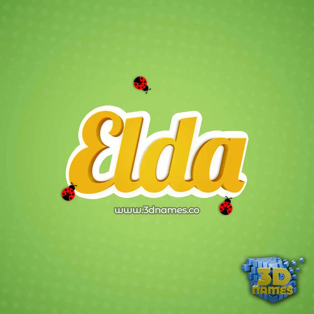 elda in Ladybugs style - 3D name wallpaper