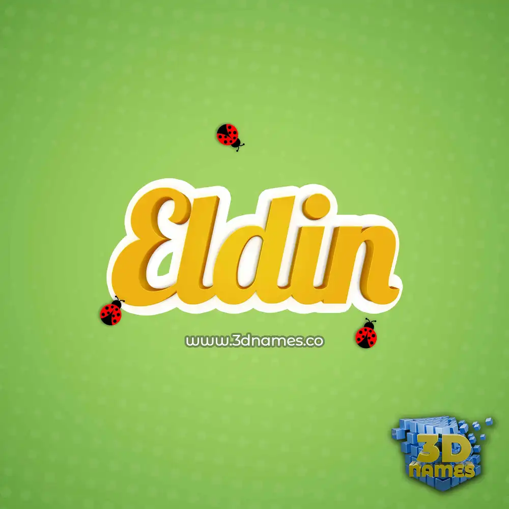 eldin in Ladybugs style - 3D name wallpaper