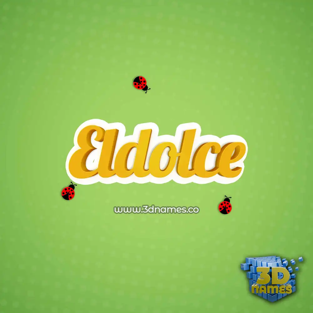 eldolce in Ladybugs style - 3D name wallpaper