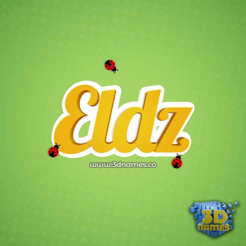 eldz in Ladybugs style - 3D name wallpaper