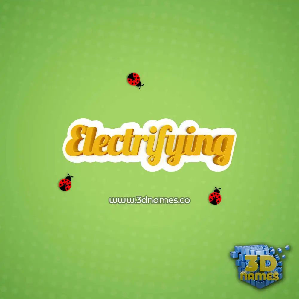 electrifying in Ladybugs style - 3D name wallpaper