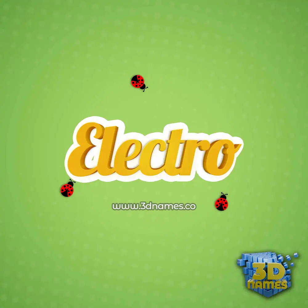 electro in Ladybugs style - 3D name wallpaper