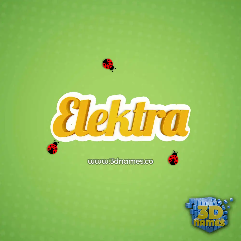 elektra in Ladybugs style - 3D name wallpaper