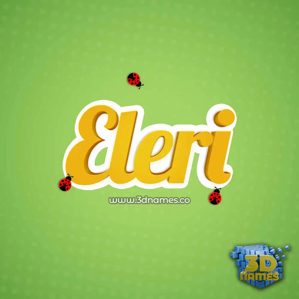 eleri in Ladybugs style - 3D name wallpaper
