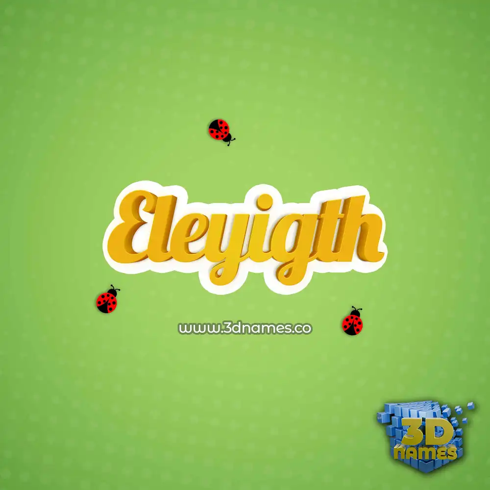 eleyigth in Ladybugs style - 3D name wallpaper