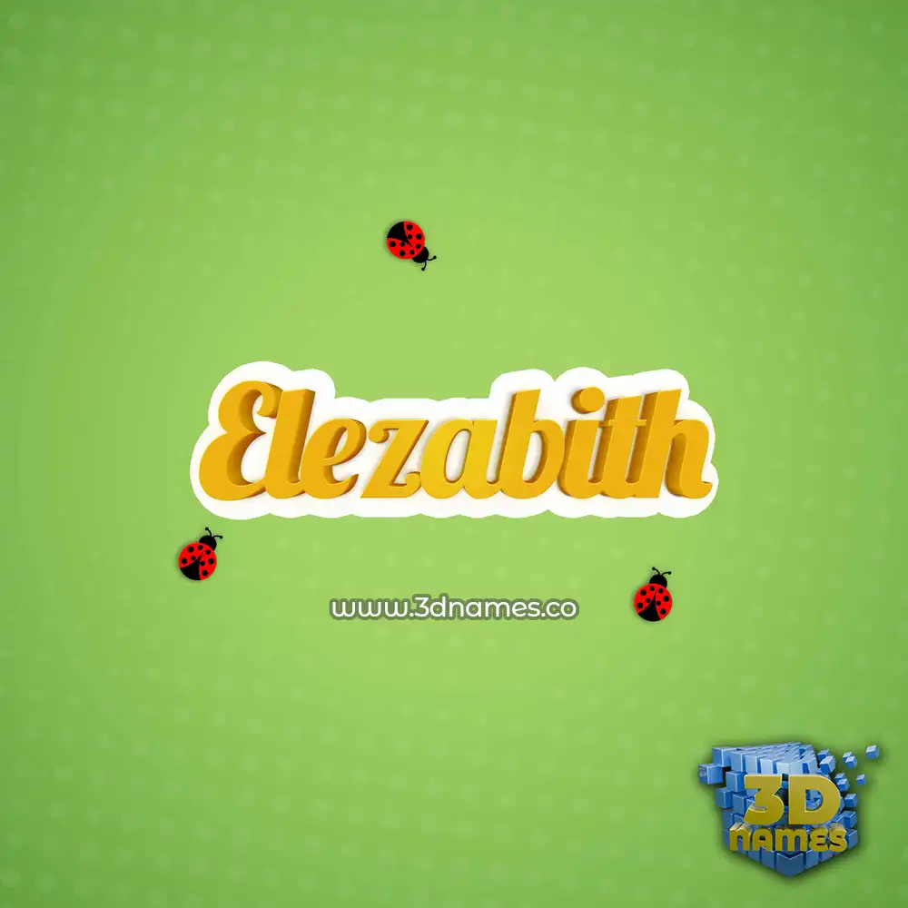 elezabith in Ladybugs style - 3D name wallpaper