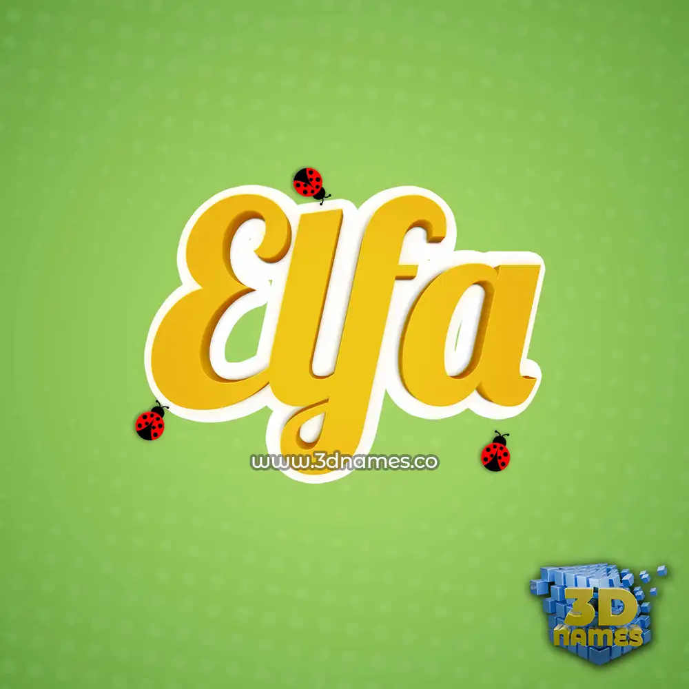 elfa in Ladybugs style - 3D name wallpaper