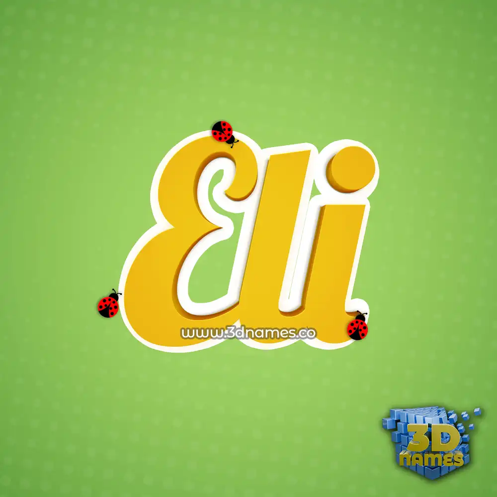 eli in Ladybugs style - 3D name wallpaper