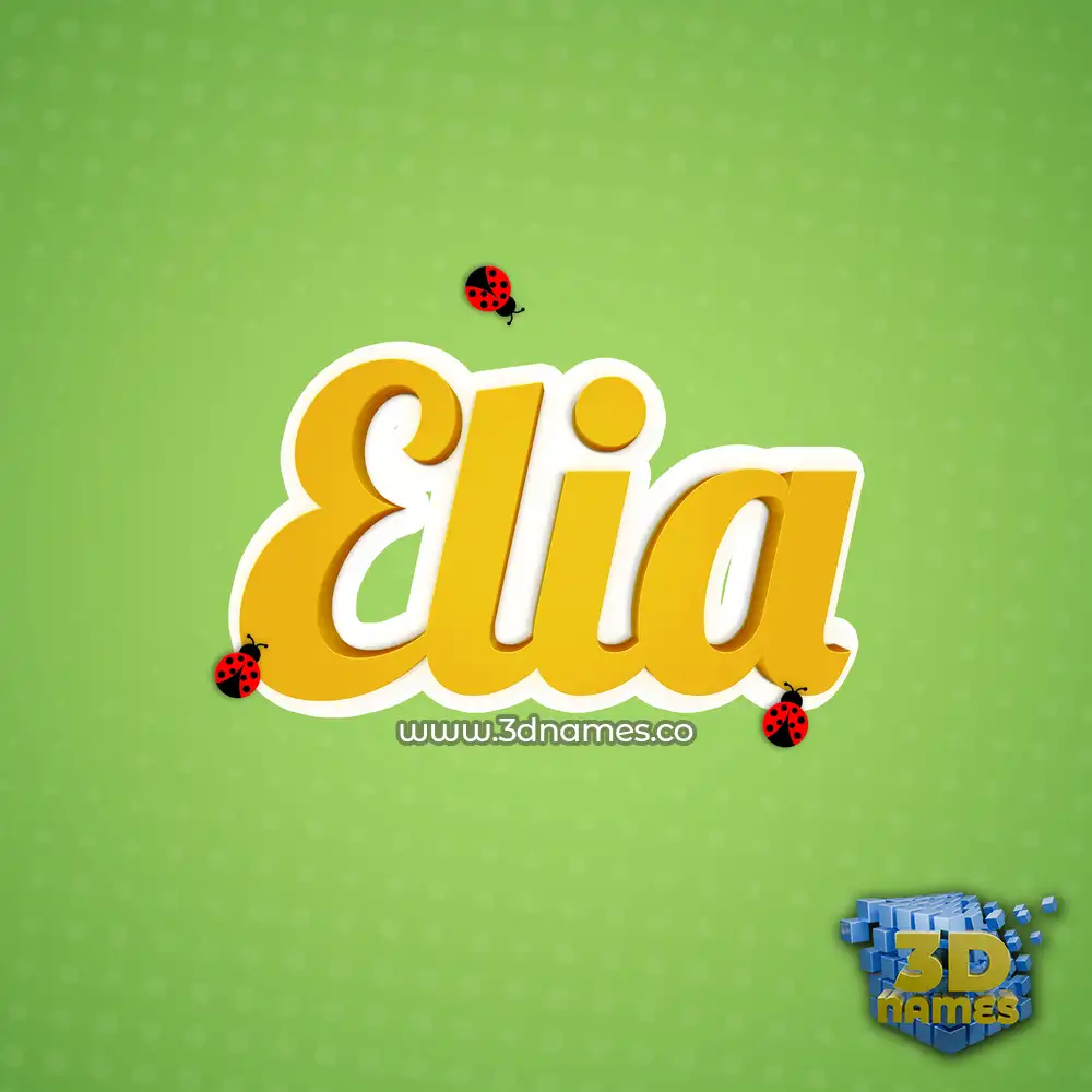 elia in Ladybugs style - 3D name wallpaper