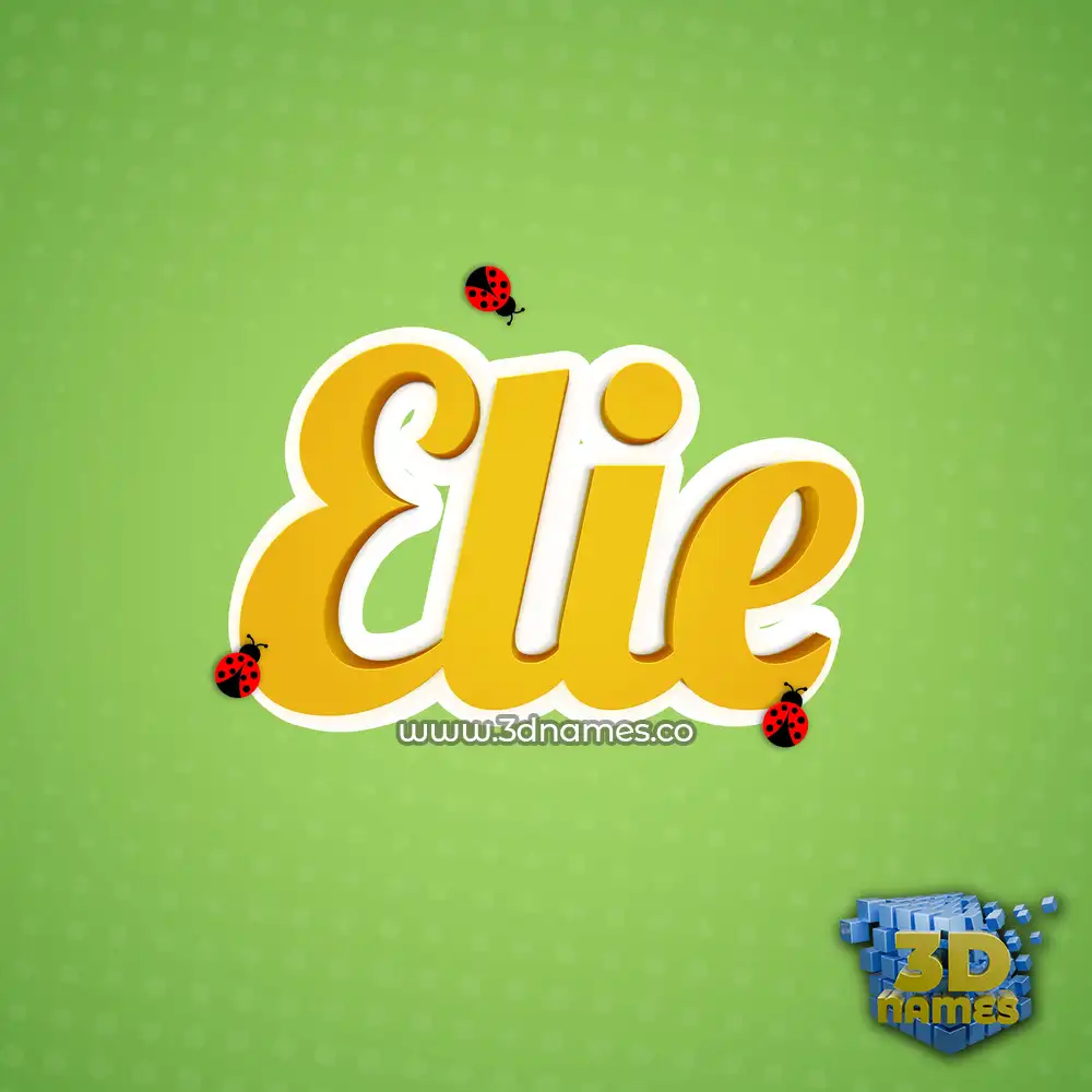 elie in Ladybugs style - 3D name wallpaper