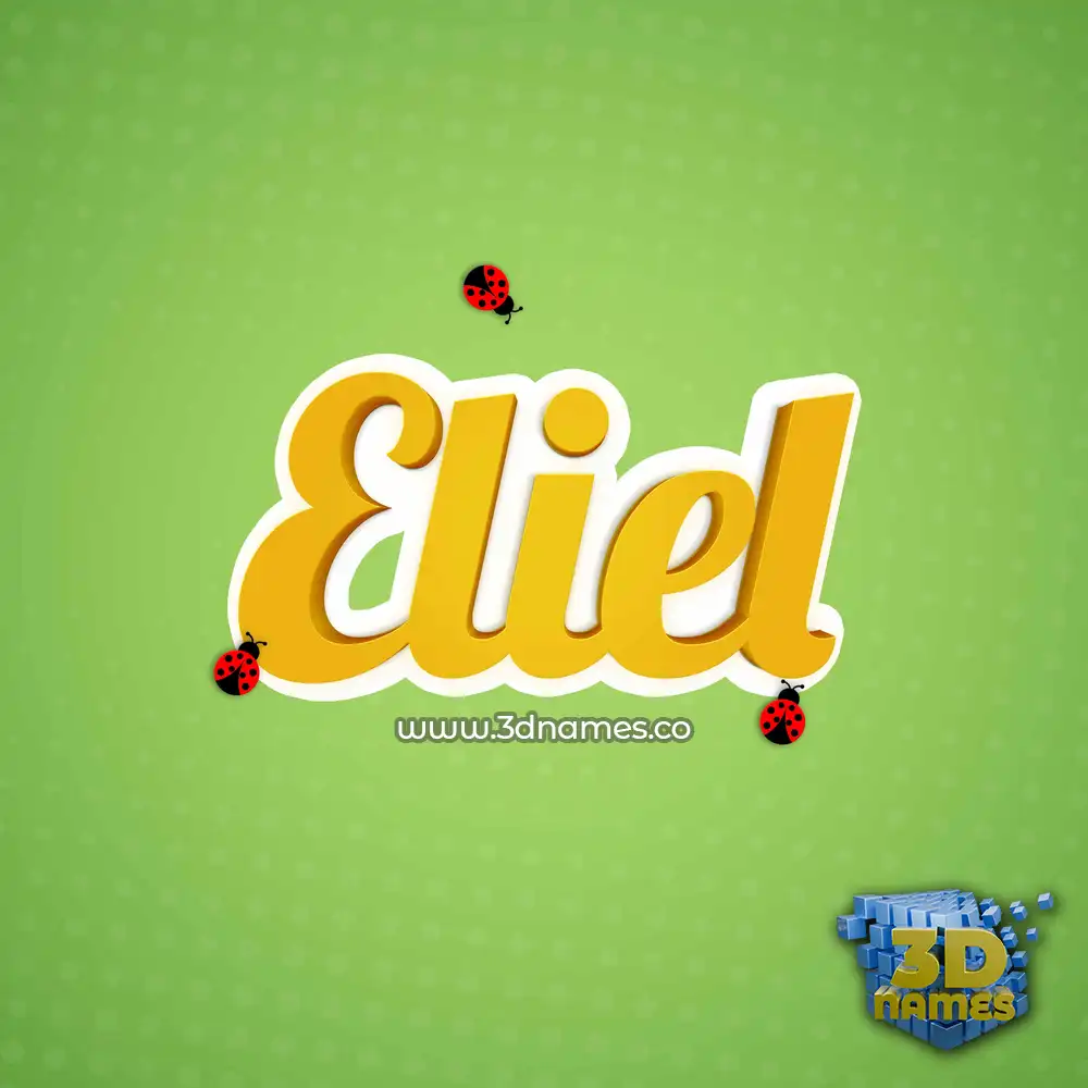 eliel in Ladybugs style - 3D name wallpaper
