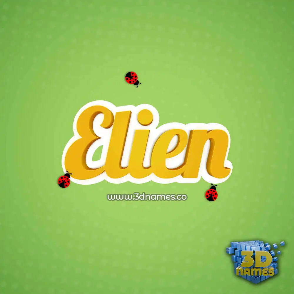 elien in Ladybugs style - 3D name wallpaper