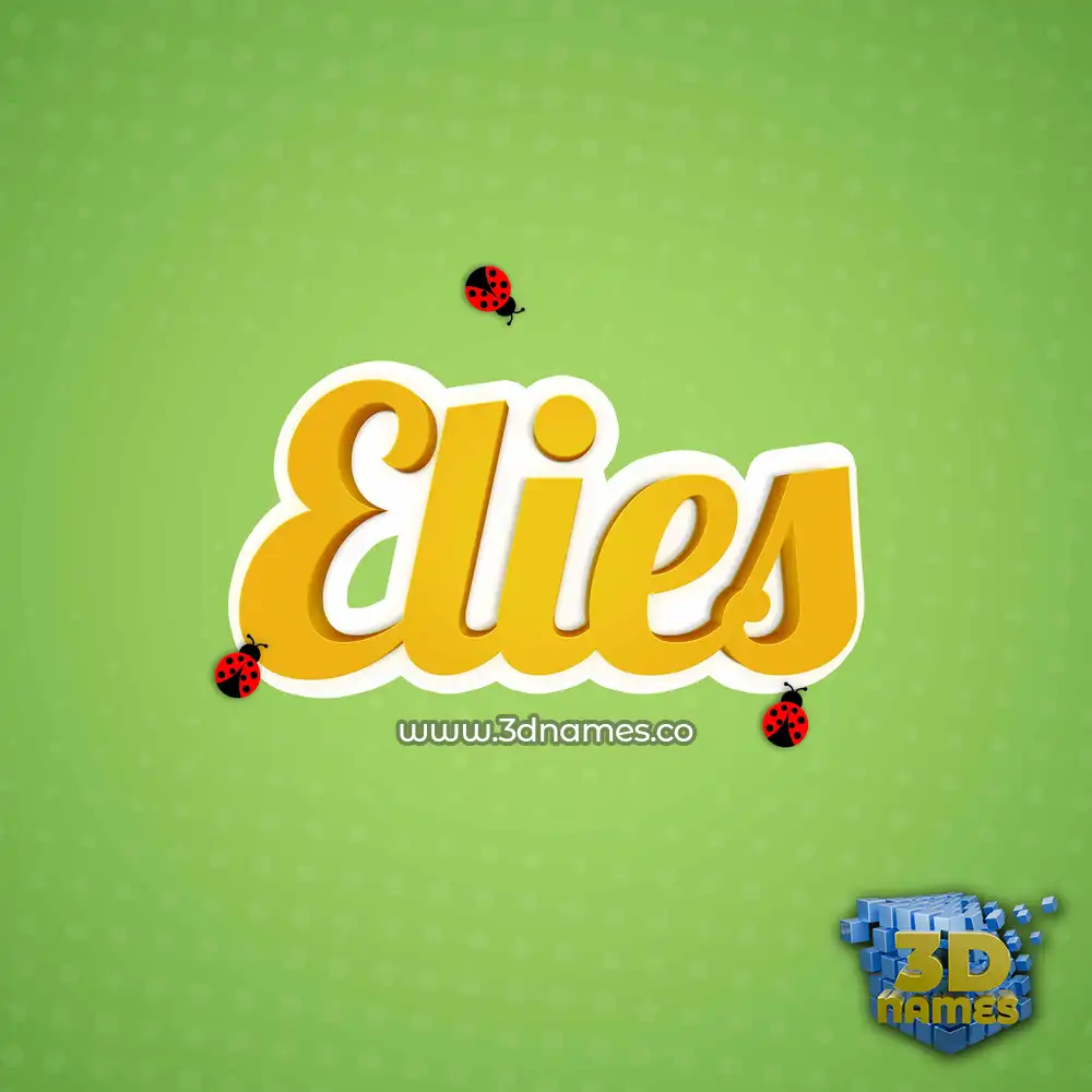 elies in Ladybugs style - 3D name wallpaper