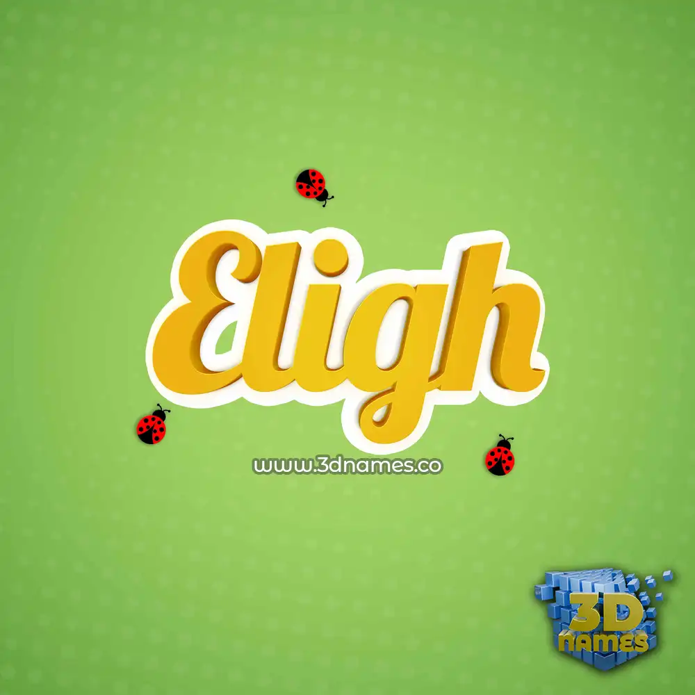 eligh in Ladybugs style - 3D name wallpaper
