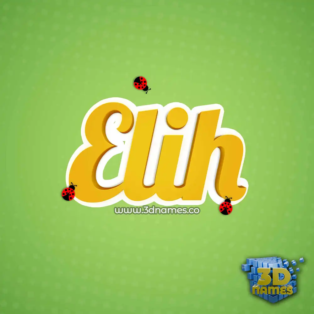 elih in Ladybugs style - 3D name wallpaper