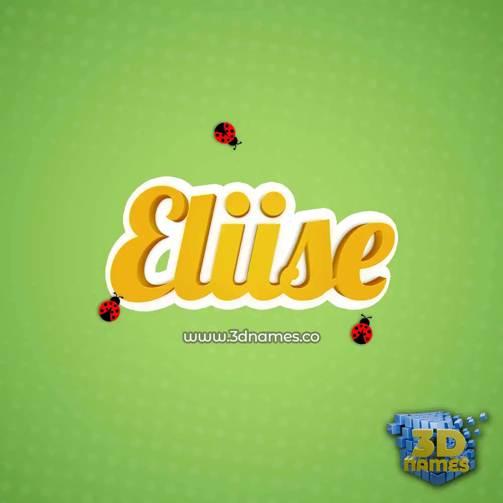 eliise in Ladybugs style - 3D name wallpaper