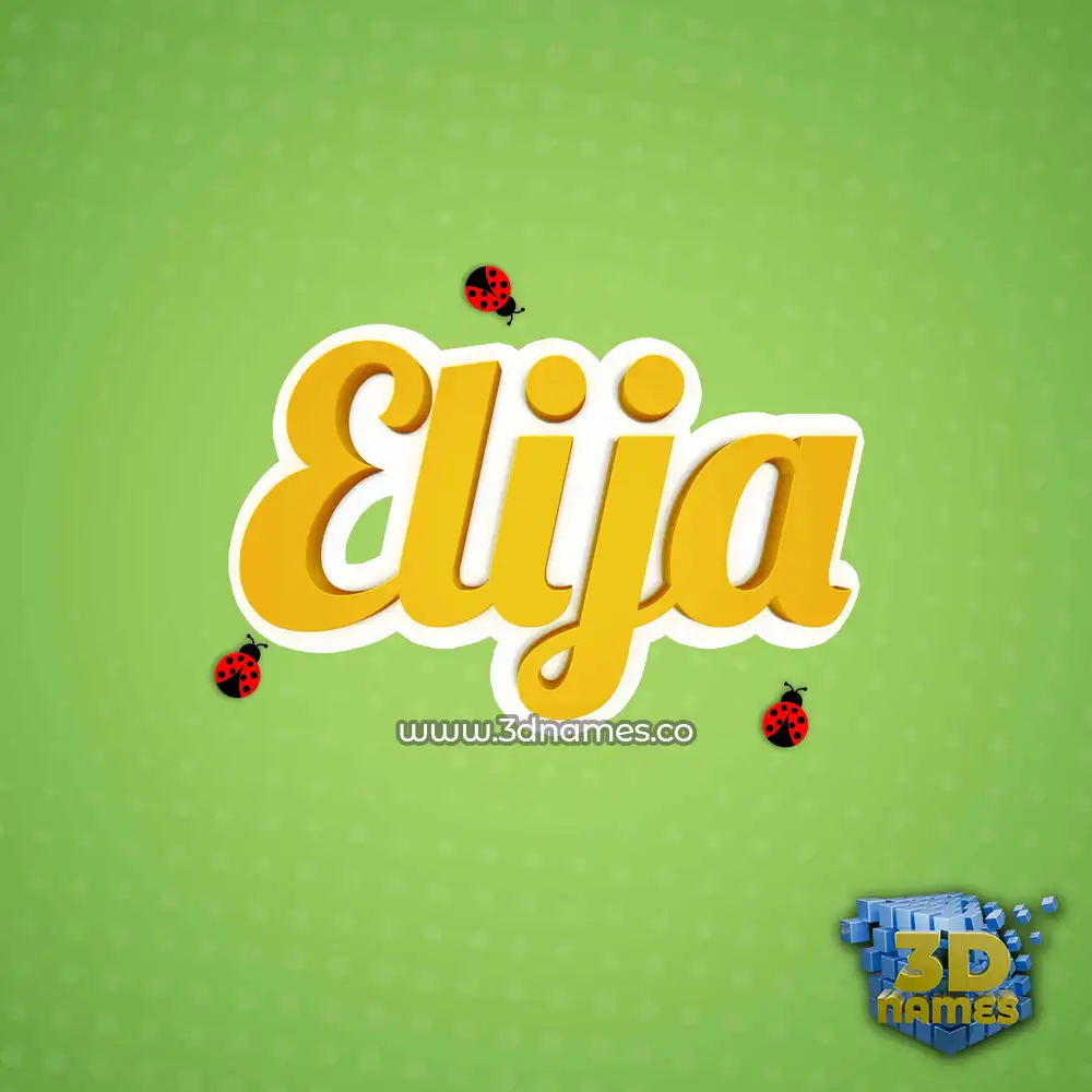 elija in Ladybugs style - 3D name wallpaper