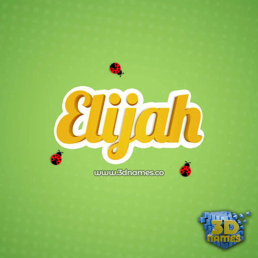 elijah in Ladybugs style - 3D name wallpaper