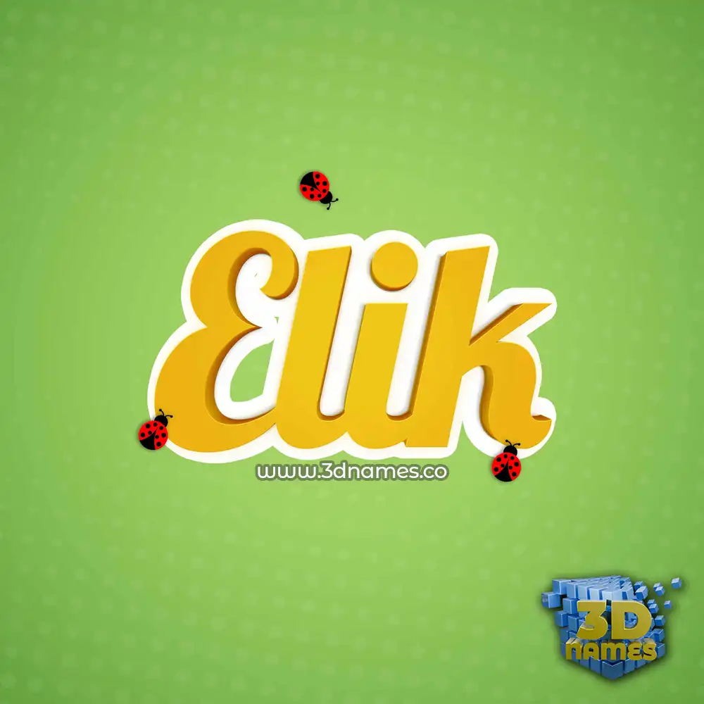 elik in Ladybugs style - 3D name wallpaper