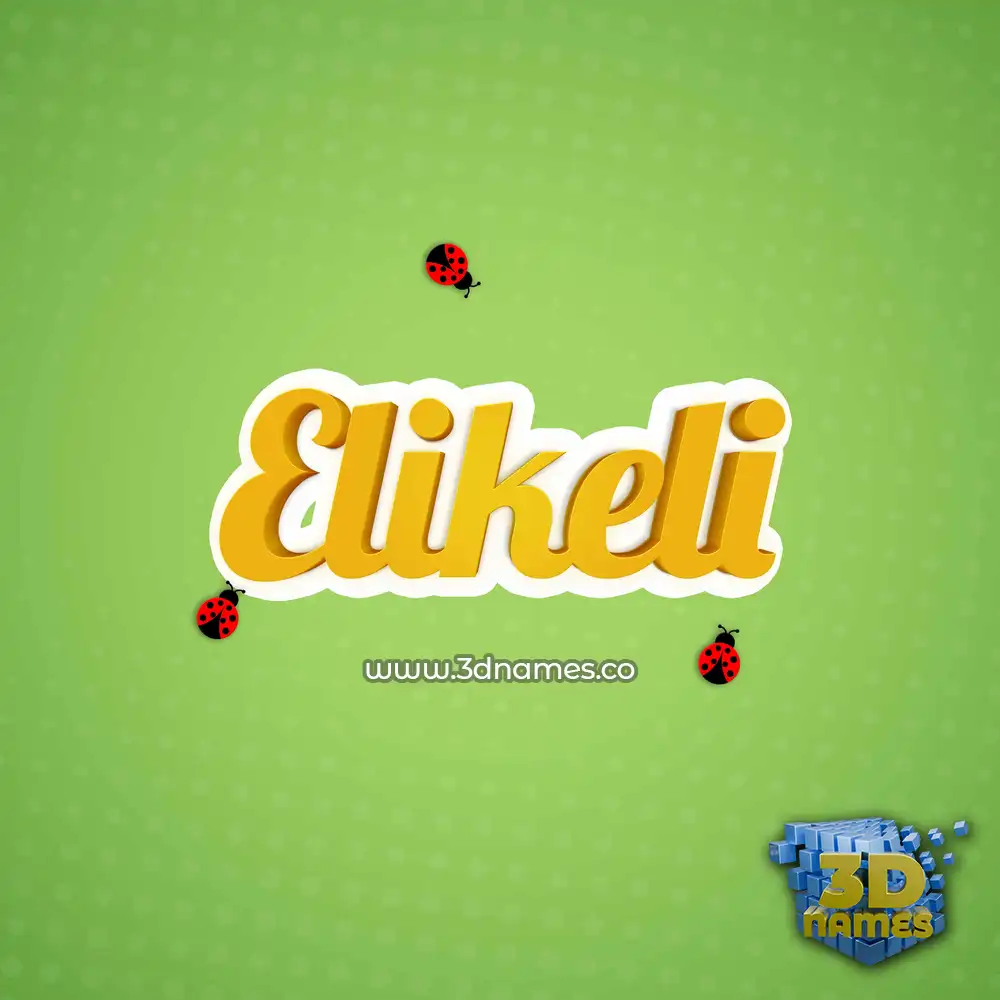 elikeli in Ladybugs style - 3D name wallpaper
