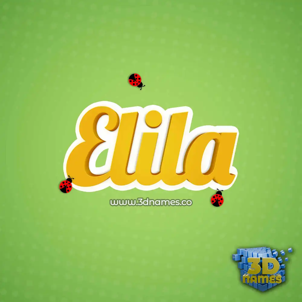 elila in Ladybugs style - 3D name wallpaper