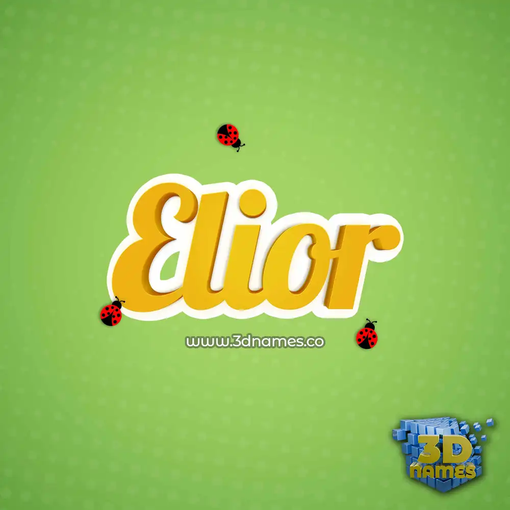 elior in Ladybugs style - 3D name wallpaper
