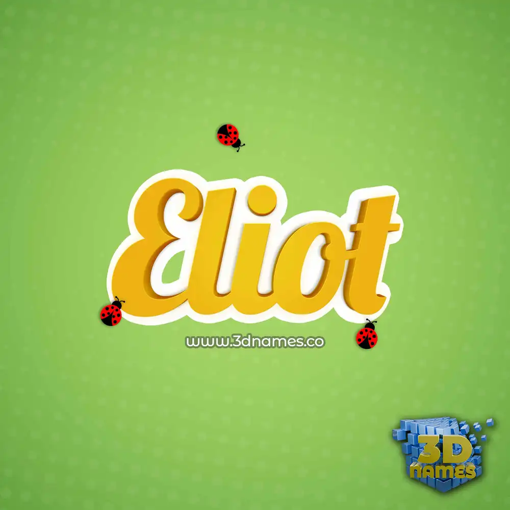 eliot in Ladybugs style - 3D name wallpaper