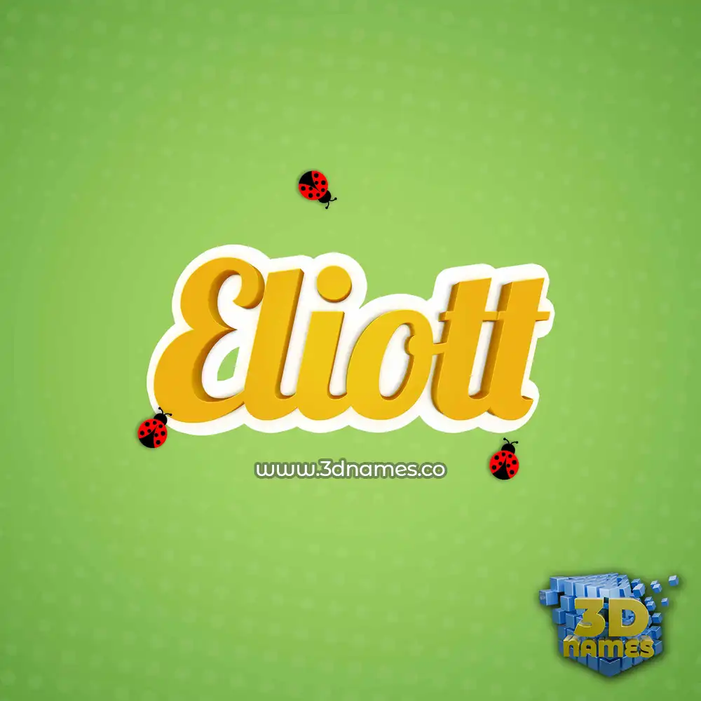 eliott in Ladybugs style - 3D name wallpaper