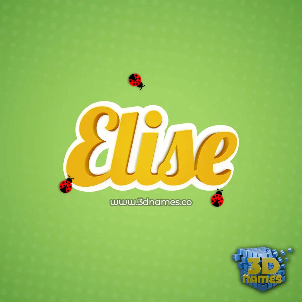 elise in Ladybugs style - 3D name wallpaper