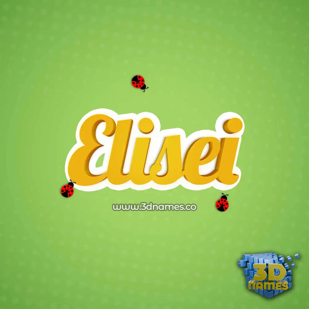elisei in Ladybugs style - 3D name wallpaper