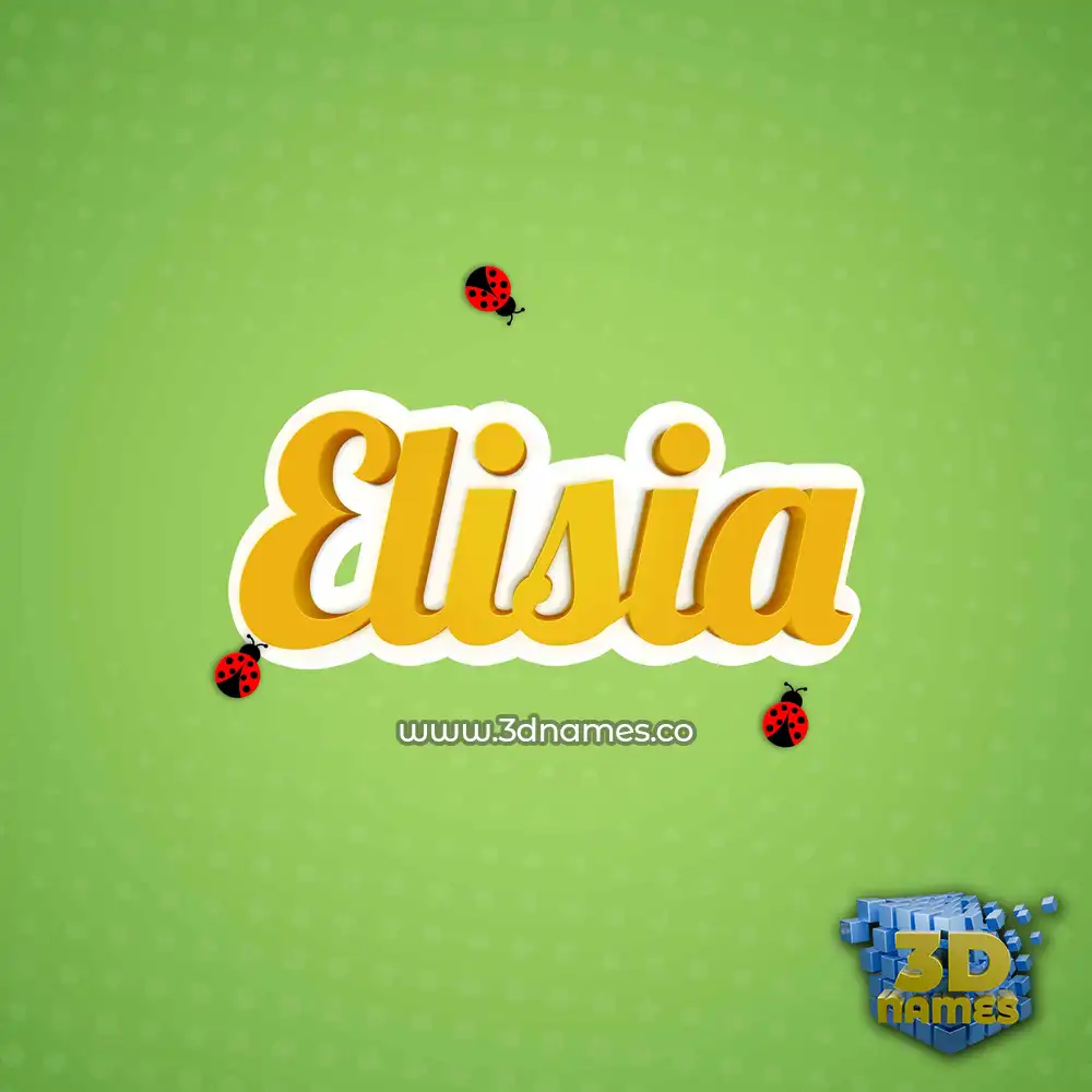 elisia in Ladybugs style - 3D name wallpaper